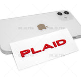 Tesla Model 3 S X Y Rear Tailgate Lid Plaid Nameplate Logo Badge Emblem Red