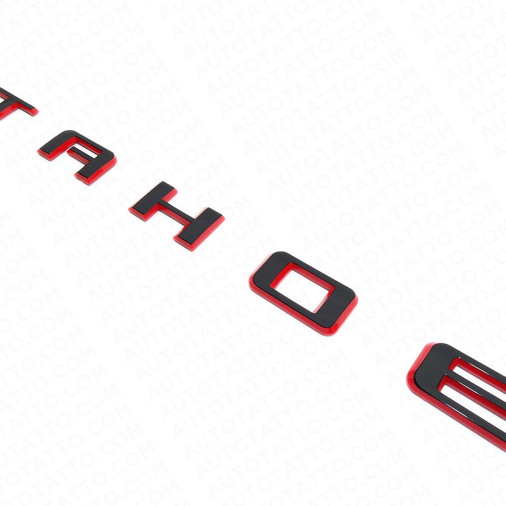 2021+ Chevy Tahoe Redline Black Liftgate Vehicle Nameplate Emblem Sport Decorate