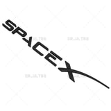 Tesla SpaceX 3D Decal Letter Nameplate Logo Badge Emblem Decorate Matte Black