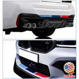 For BMW Universal M Performance Power Sport Front Rear Bumper 3D Decal Stickers