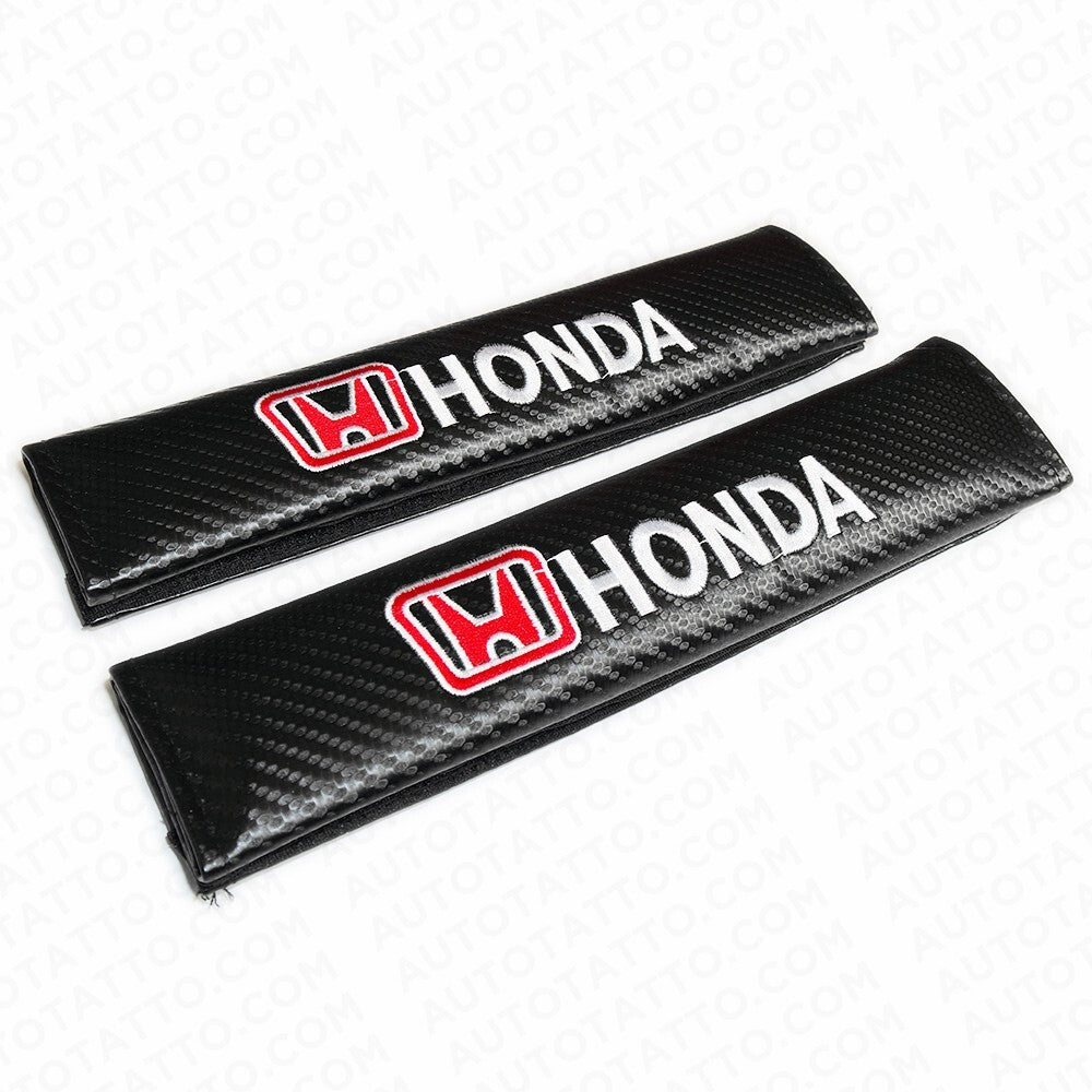 Honda Sport Carbon Car Seat Belt Cover Safety Shoulder Strap Cushion Pad Harness