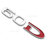 Tesla Rear Liftgate Lid Model 60D Nameplate Logo Badge Emblem Sport Chrome Red