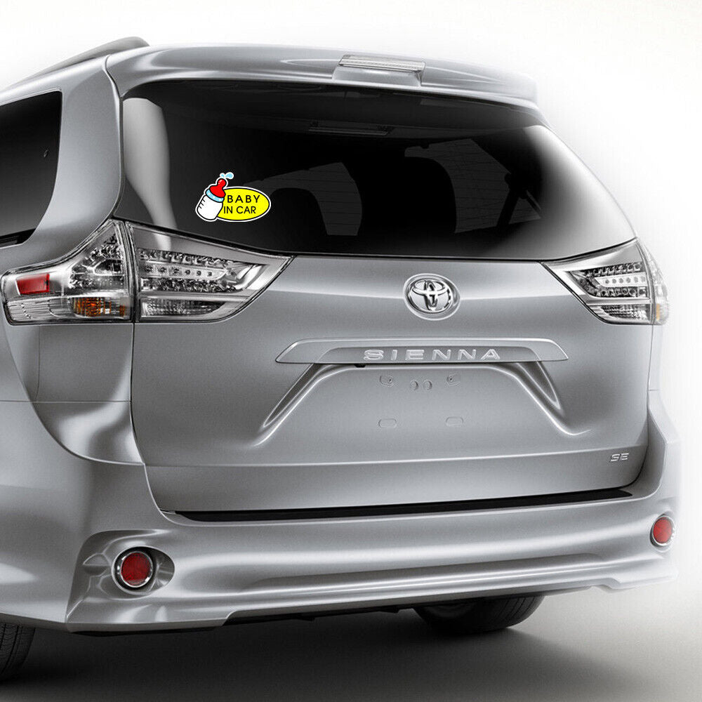 Cute Baby in Car Bottle 3D Sticker Decal Kid on Board Van Trunk Window Decorate