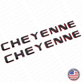 2x For Chevy Cheyenne Door Tailgate Badge Logo Emblem Truck Black Red Redline