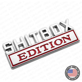 Universal 1x or 2x Fashion Metal ShitBox Edition Car Decal Sticker Decoration