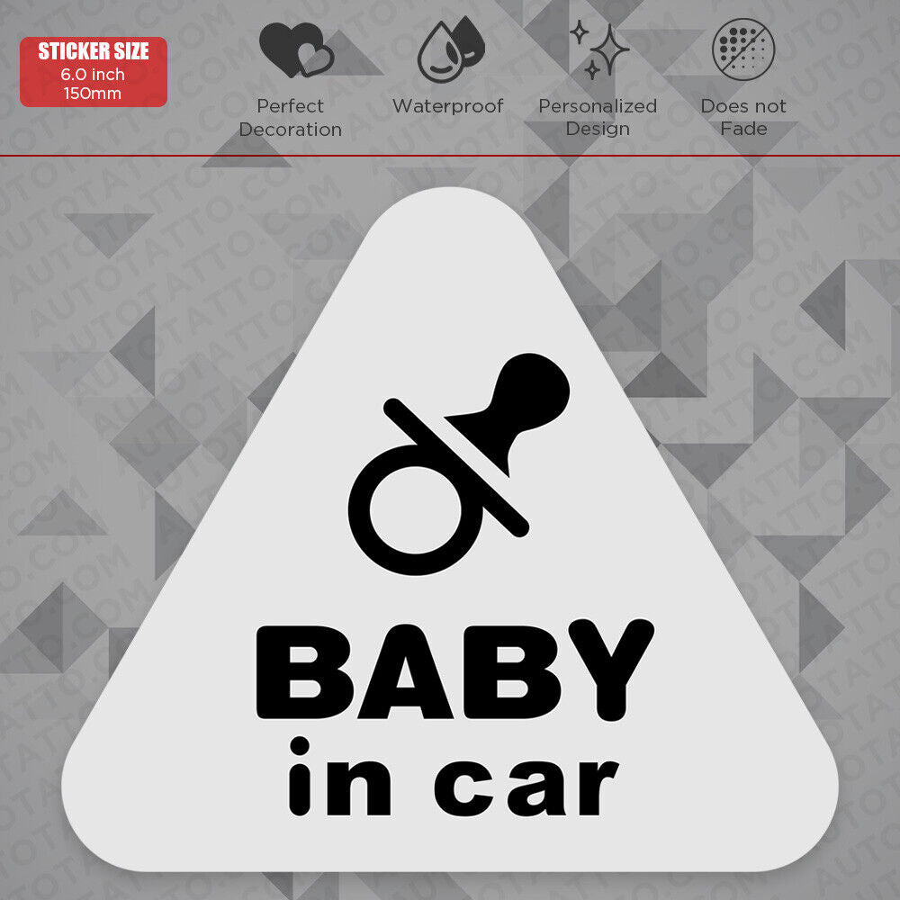 Cute Baby in Car Nipple 3D Sticker Decal Kid on Board Van Trunk Window Decorate