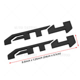2x GMC Canyon Sierra AT4 Side Front Door Badge Logo Emblem Nameplate Matte Black