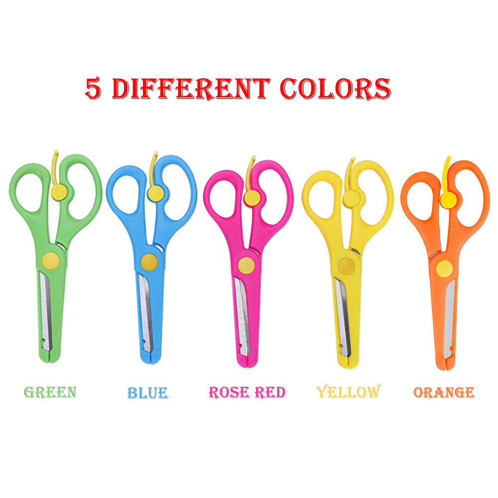 5PCS Children Kids Students Adult Anti-pinch Safety Art Craft Shears Scissors