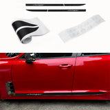 Fit Stinger Racing Sport Stripe Car Door Side Vinyl Decal Decorate Carbon Fiber