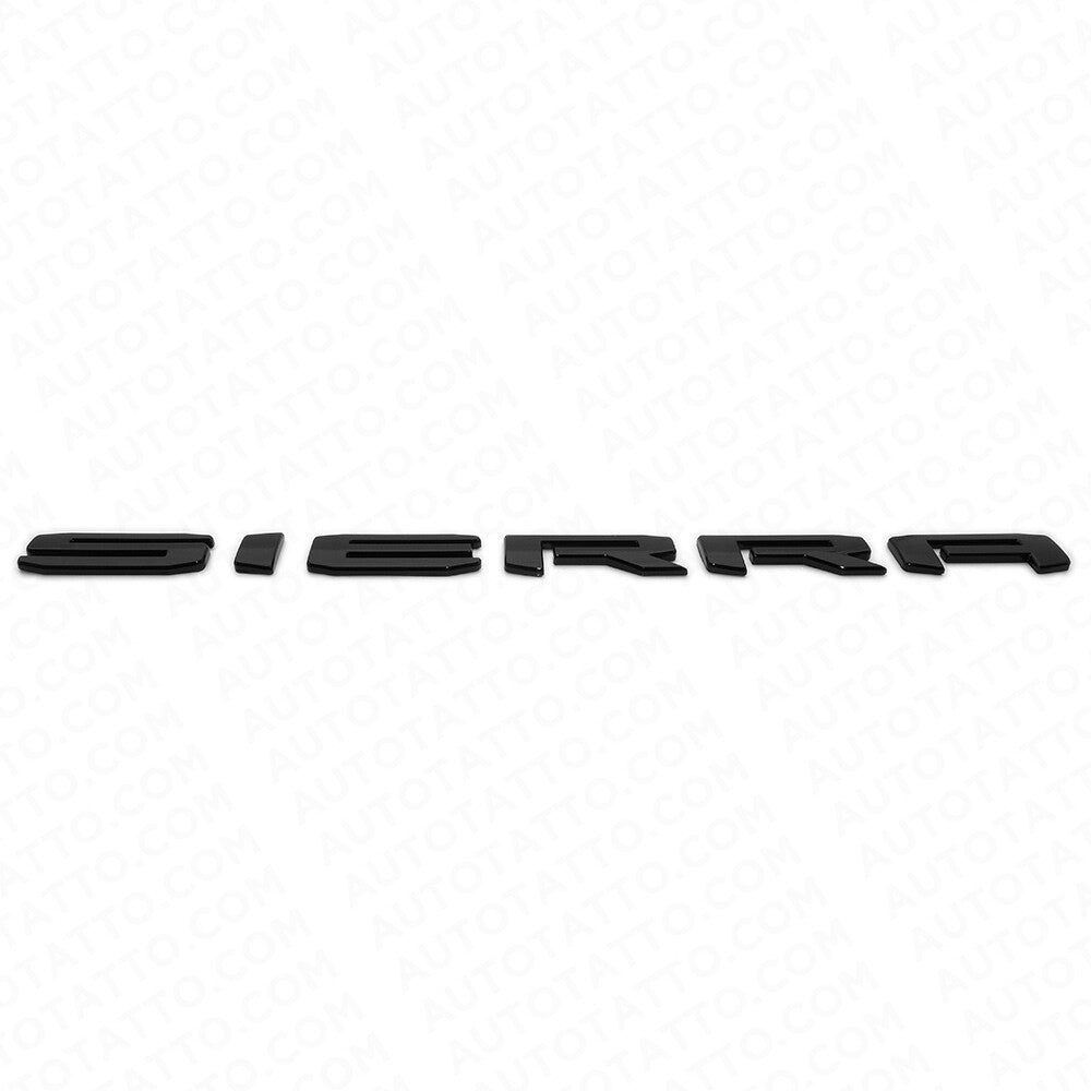 19-21 GMC Sierra Door Tailgate Logo Emblem Pickup Badge Nameplate Gloss Black