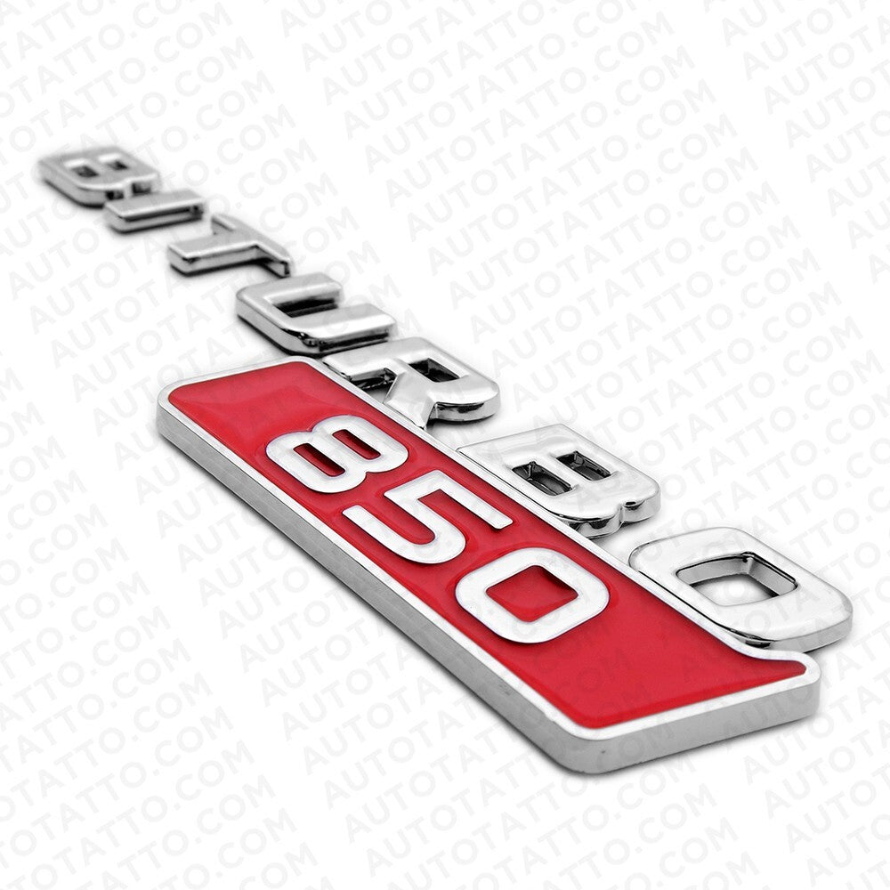 2x Mercedes BRABUS BITURBO 850 Side Fender Nameplate Badge Marker Emblem Chrome