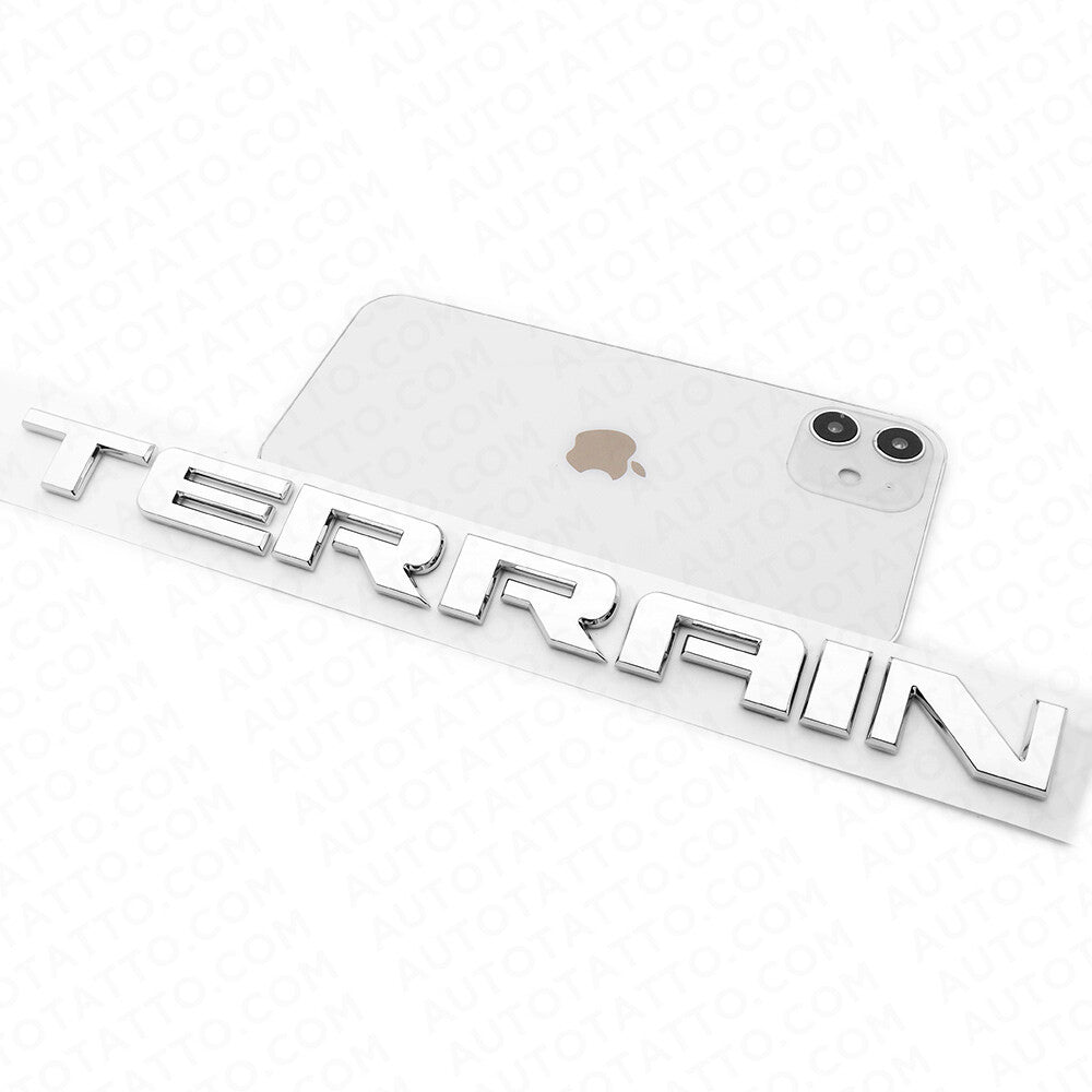 3x GMC Terrain Front Door & Rear Liftgate Nameplate Logo Emblem Decorate Chrome