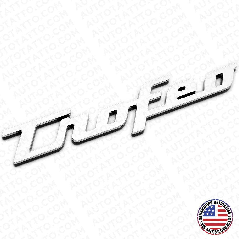 For Maserati Levante GT Side Fender Trofeo Emblem Nameplate Badge Chrome Black