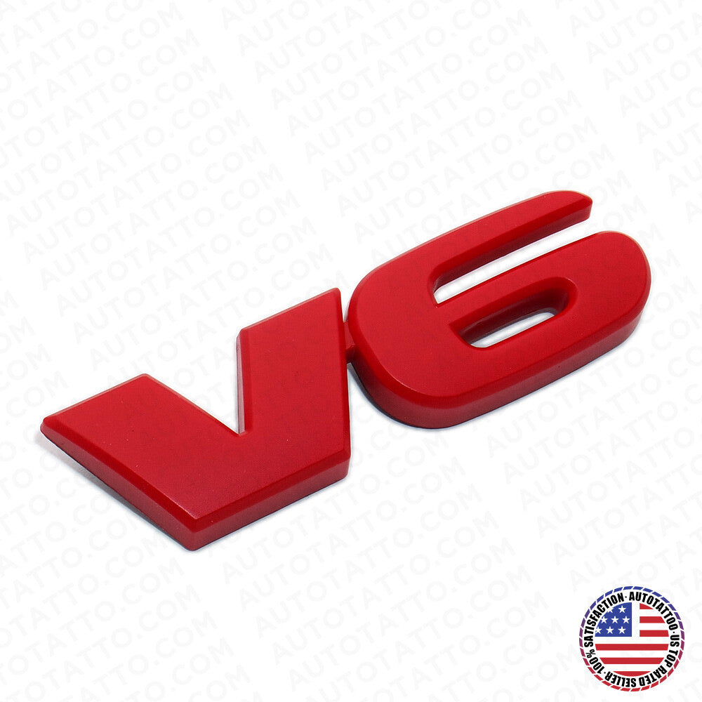 For Tacoma Pickup Truck V6 Red Tailgate Rear Body Nameplate Logo TRD Emblem