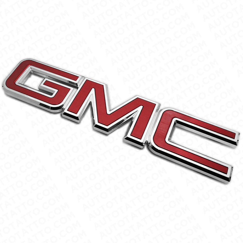 14-19 GMC Sierra Front Grille Letter Logo Emblem Adhesive Nameplate HD OEM Red