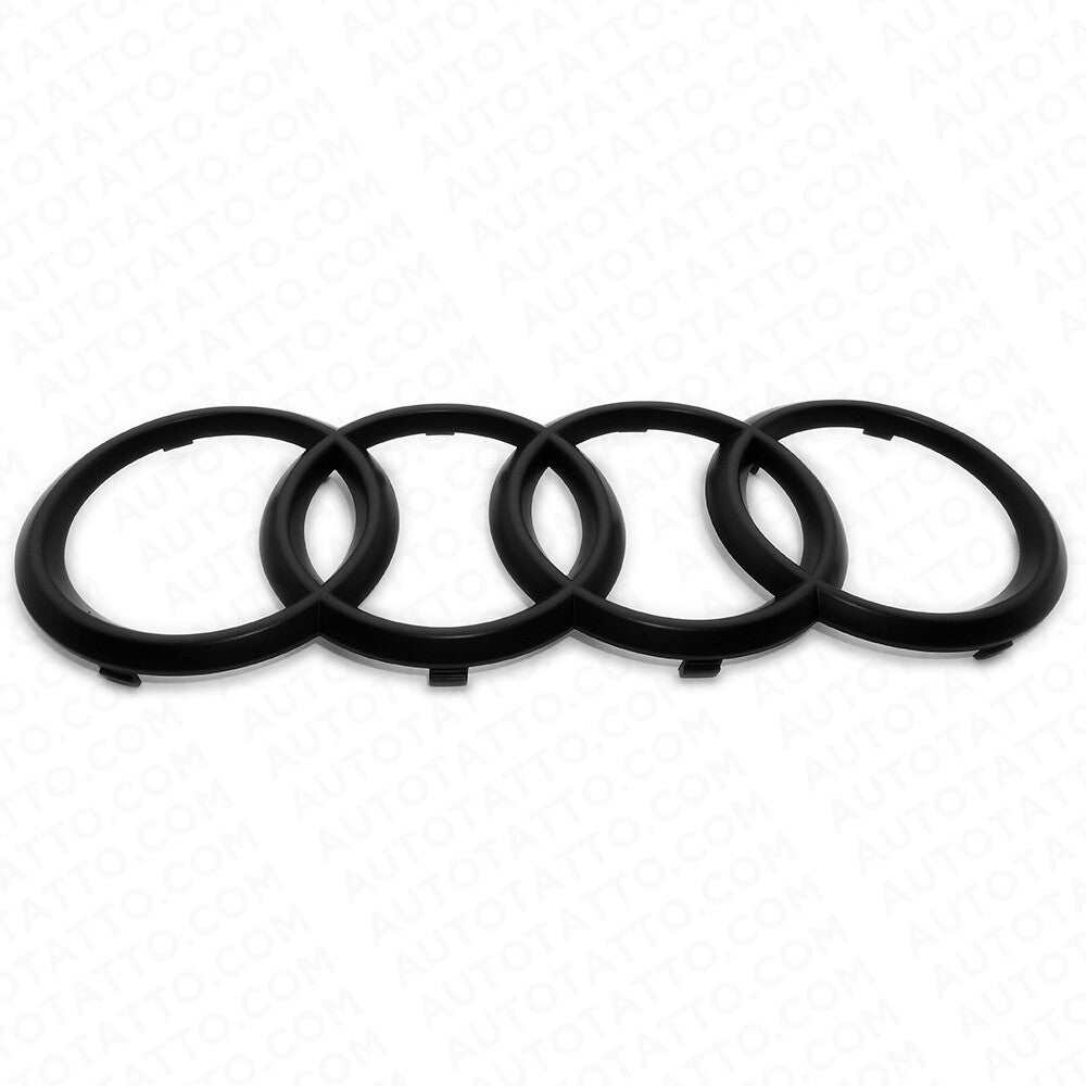 09-12 AUDI A4 S4 Matte Black Front Grille Sign Rings Badge Logo Emblem Sport