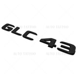 17-21 Mercedes GLC 43 Letter Emblem Liftgate Logo Badge AMG Sport Gloss Black