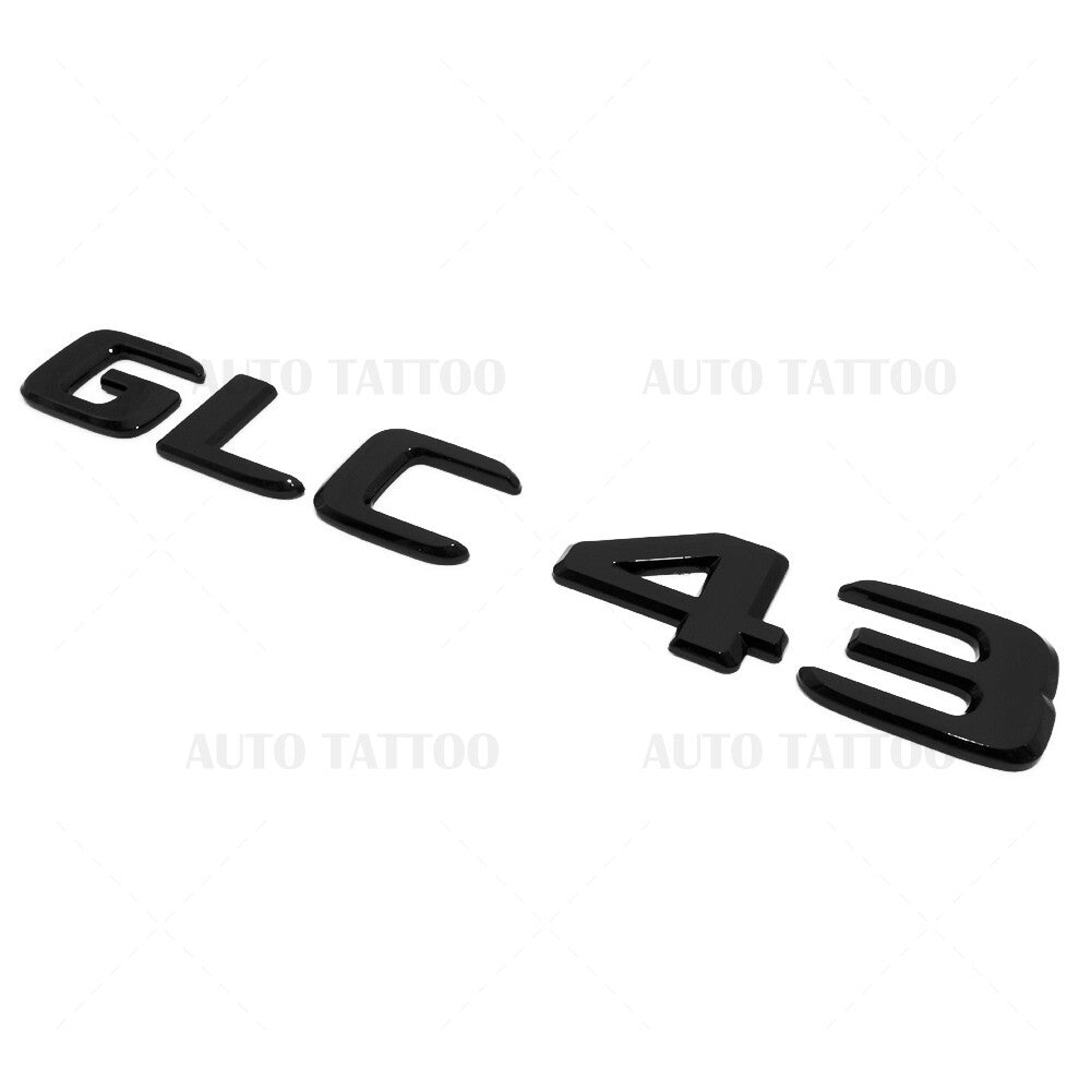 17-21 Mercedes GLC 43 Letter Emblem Liftgate Logo Badge AMG Sport Gloss Black