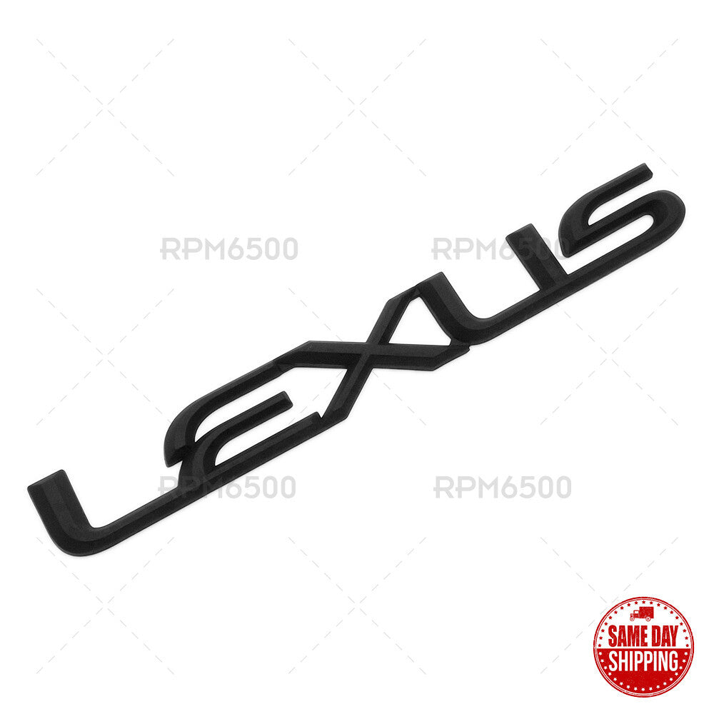 Lexus Trunk Lid Letter Logo Badge 3D Emblem F-Sport Car Decoration Matte Black