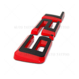 2x Chevy Silverado 6.2L Redline Hood Letter Logo Emblem Badge Z71 Blalck & Red