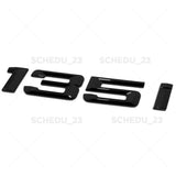 For BMW 135i Letter Emblem Badge Trunk Lid M Power Performance Sport Gloss Black