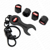 4x Hex Fit TRD Sport Car Tire Wheel Air Stem Dust Valve Caps Cover + Keychain