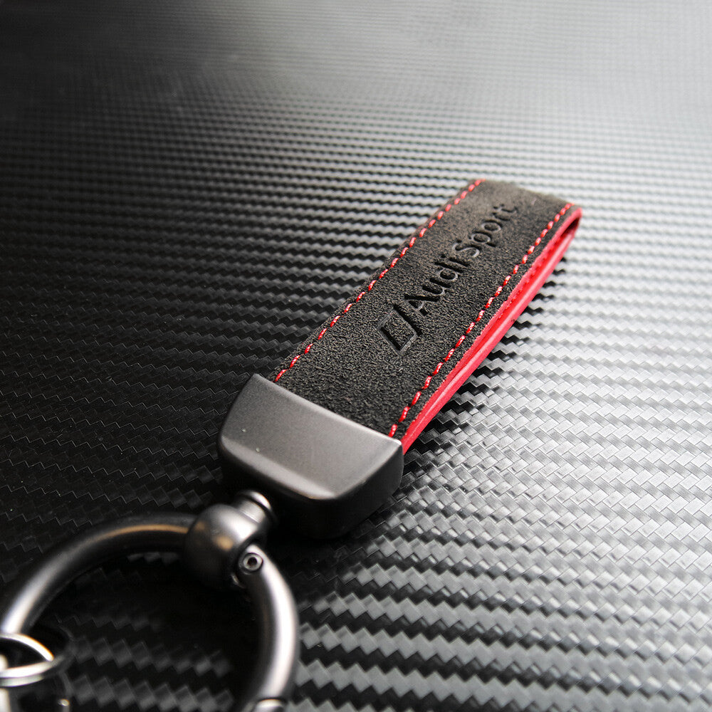 Audi Sport Fashion Alcantara Suede Car Key Fob Keychain Strap RIng Gift Decorate