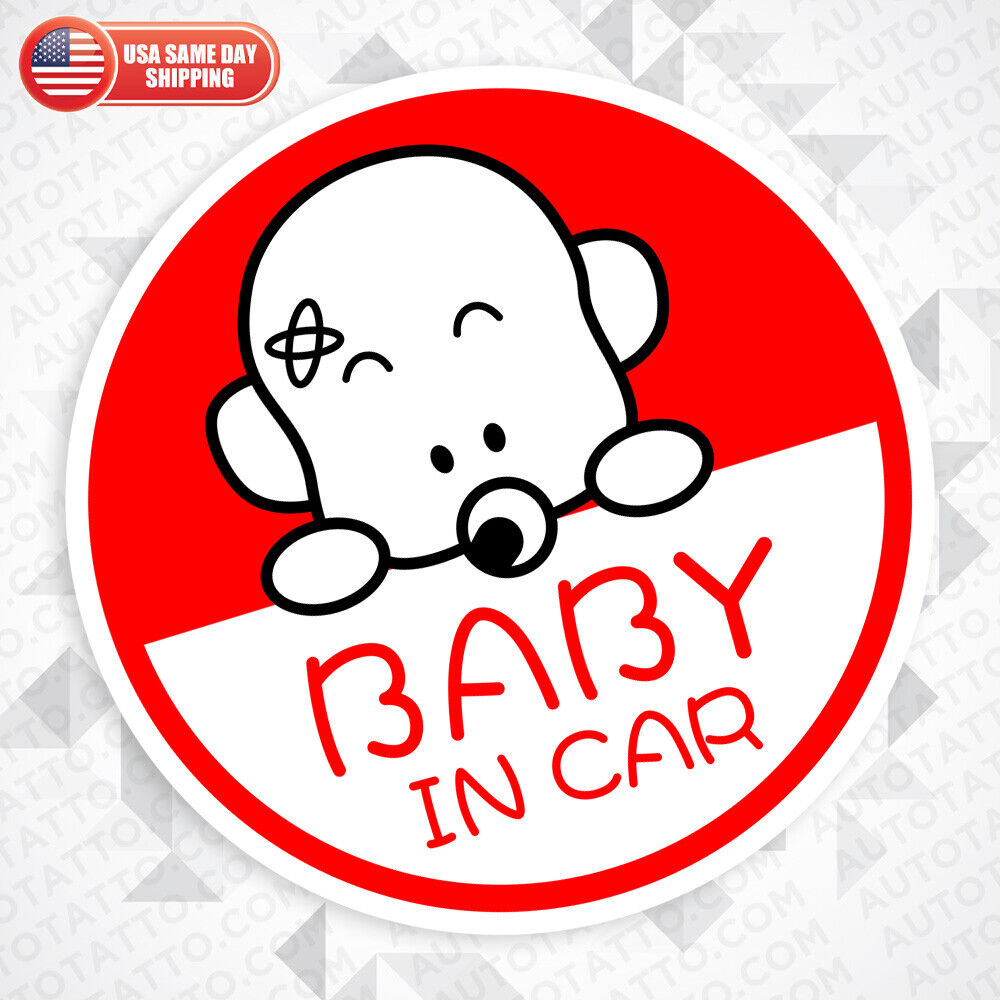 Cute Baby in Car 3D Sticker Decal Kid on Board Truck Van Trunk Window Decorate