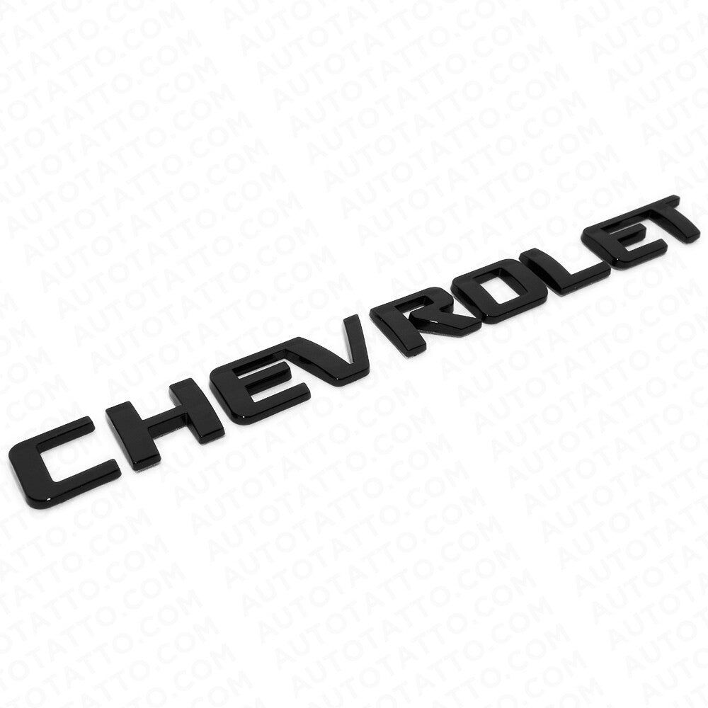 For Chevy Chevrolet Rear Lifgate Letter Badge Nameplate Logo Emblem Gloss Black