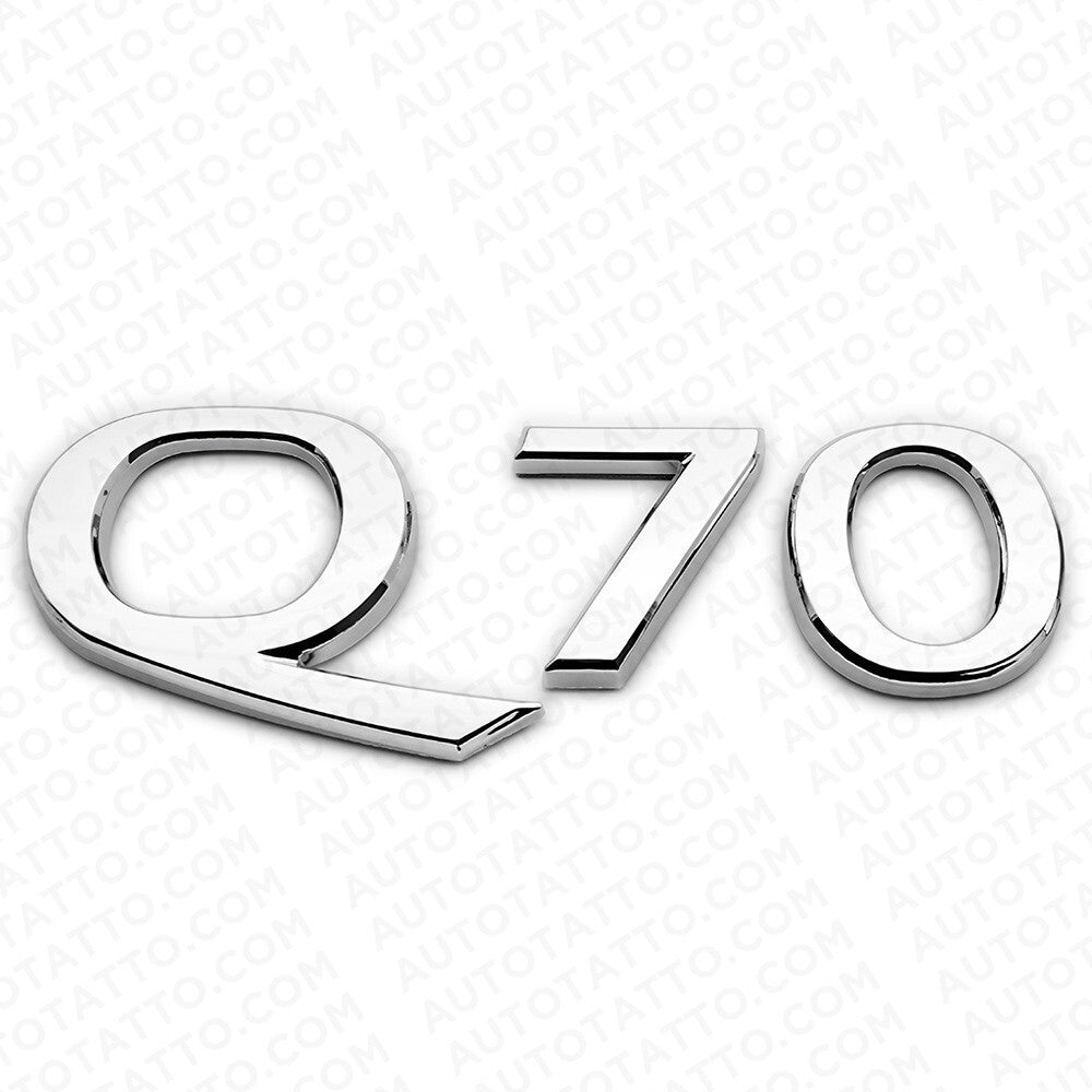 For Infiniti Q70 Rear Trunk Letter Badge Emblem Nameplate Sport Silver Chrome