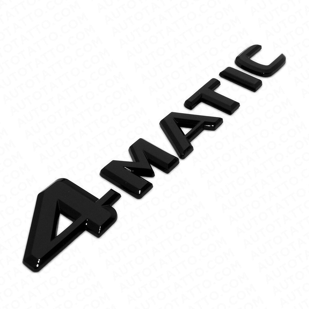99-14 Mercedes 4 Matic Emblem 3D Trunk Logo Letter Sport Badge AMG - Gloss Black