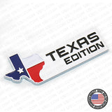 3D Chrome TEXAS Edition Logo Emblem Badge Stickers For GM GMC Decoration TEAS