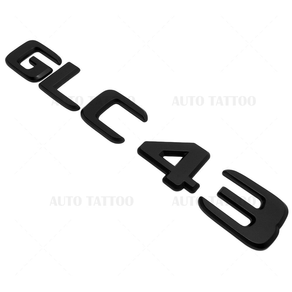 17-21 Mercedes GLC 43 Letter Emblem Liftgate Logo Badge AMG Sport Matte Black
