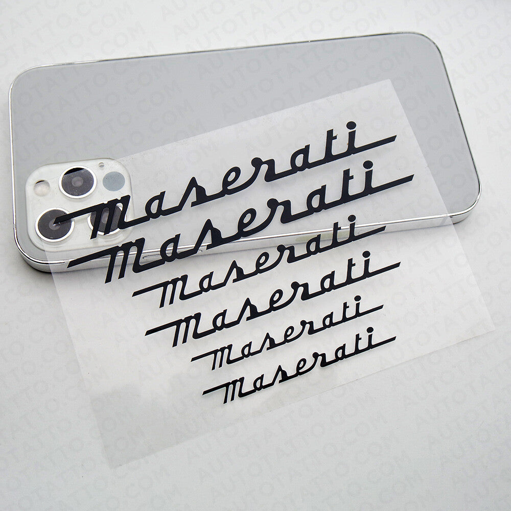 For Maserati Sport Car Wheels Brake Caliper Sticker Decal Logo Decoration Black