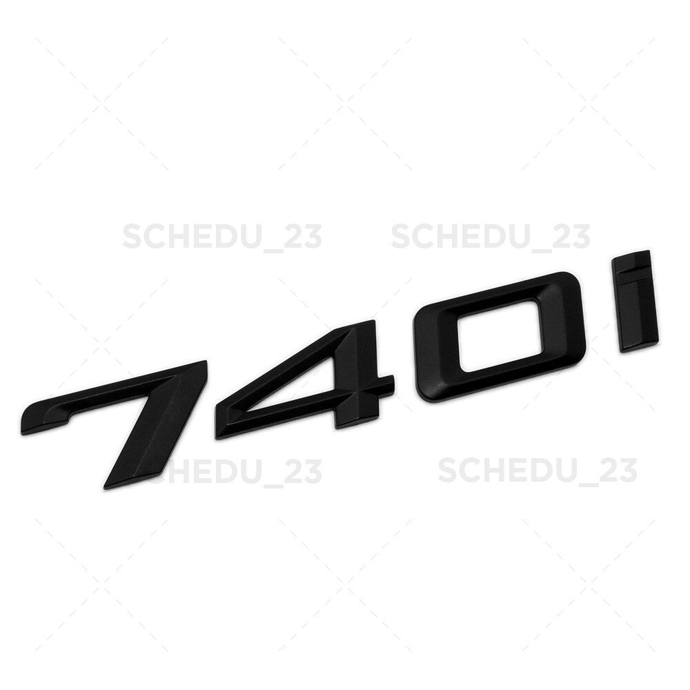 11-15 Matte Black 740i Trunk Lid Nameplate Letter Emblem Badge M Performance F01