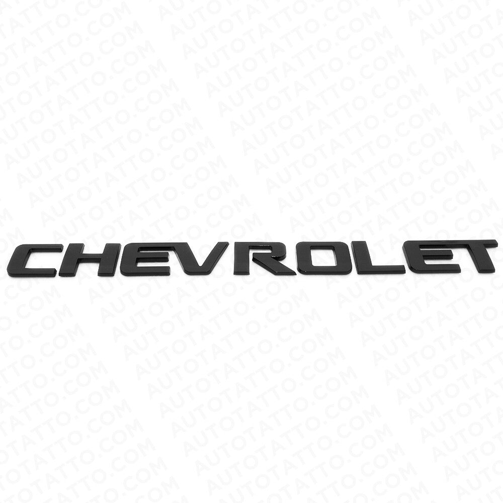 Chevy Chevrolet Truck Lifgate Letter Badge Logo Emblem Gloss Black Large Size