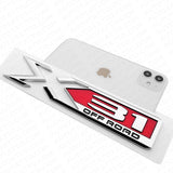 2x GMC Sierra X31 Off Road Rear Truck Bed Decal Badge Logo Emblem Nameplate Red