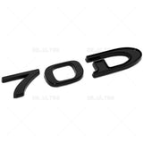 Tesla Rear Liftgate Lid Model 70D Nameplate Logo Badge Emblem Sport Gloss Black