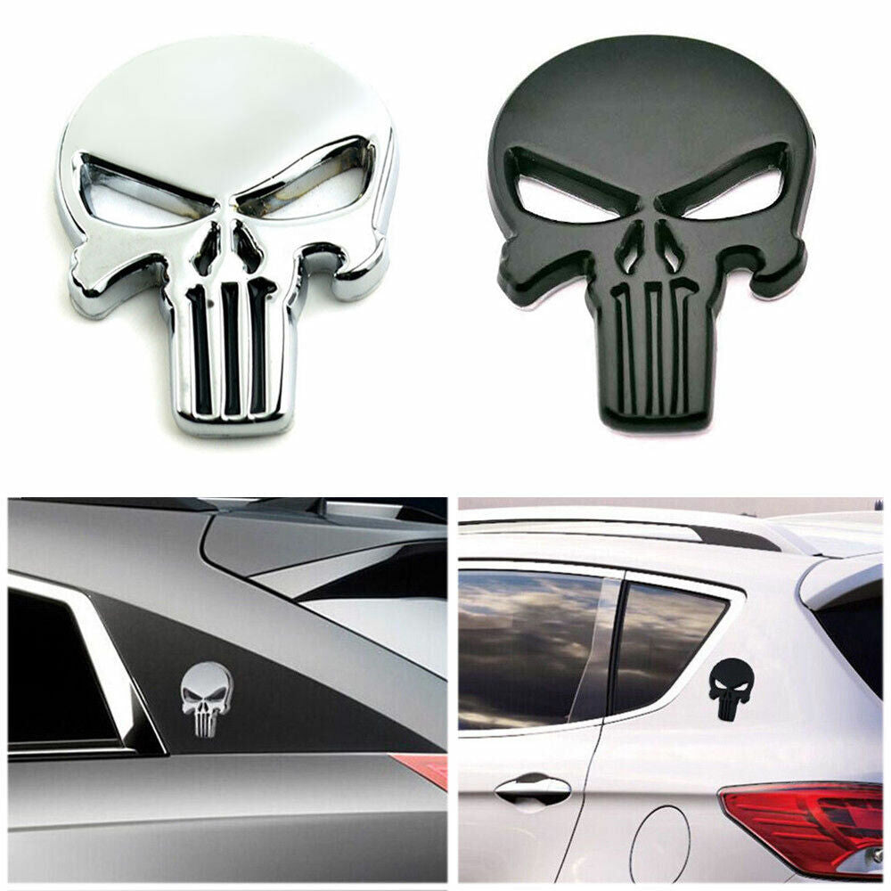 Universal 3D Fashion Metal Skull and Ghost Car Decal Sticker Auto Decoration