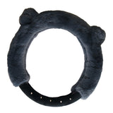 Universal Soft Warm Ears Faux Rabbit Fur Car Steering Wheel Cover for Decoration