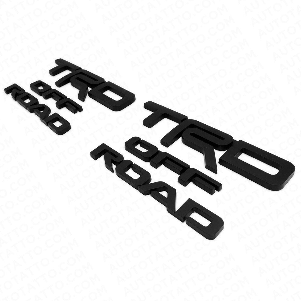 2x Left Right Toyota 4Runner TRD Off Road Sport Badge Side Quarter Emblem Black