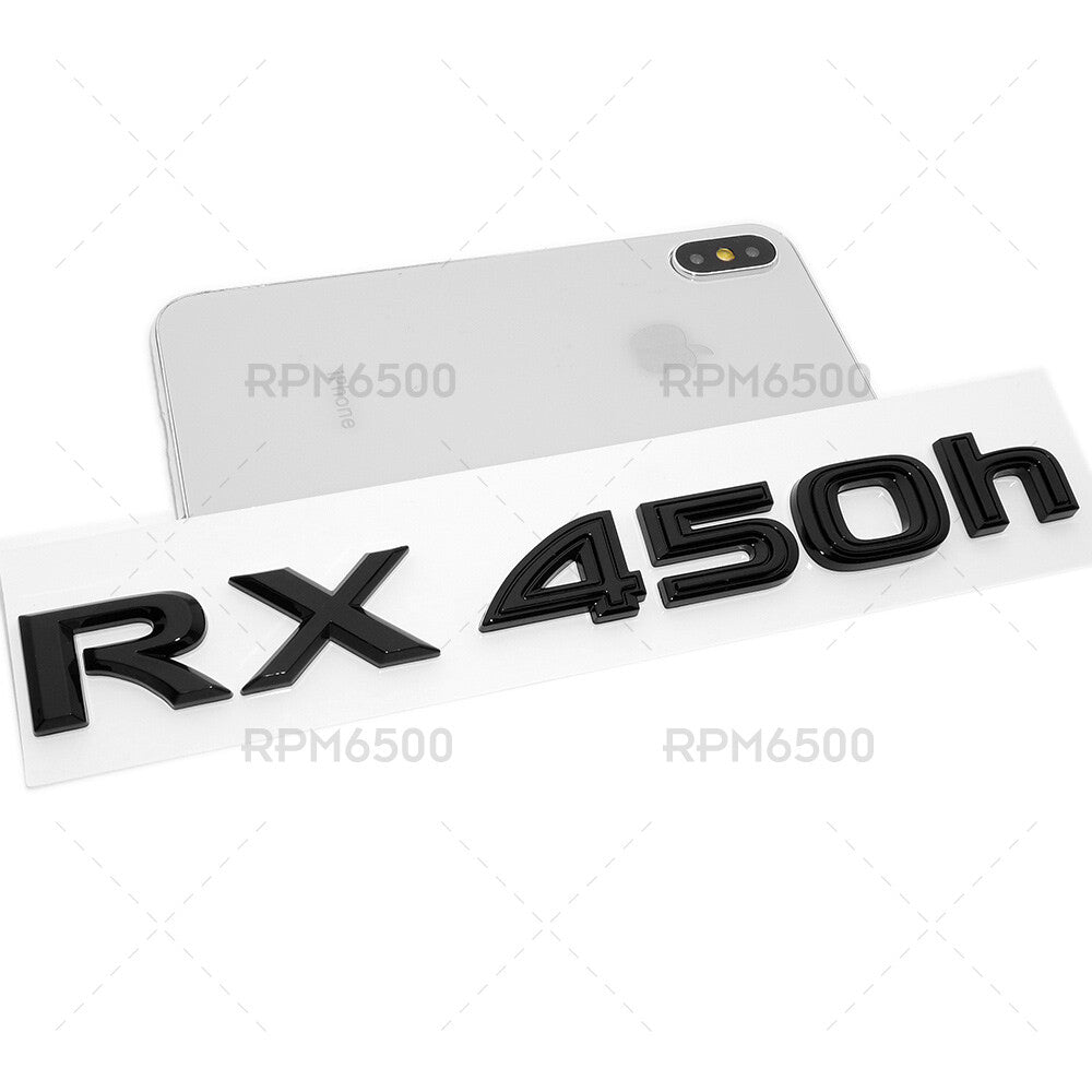Lexus Liftgate Gloss Black RX 450h Letter Logo Badge Car Emblem Replace F-Sport