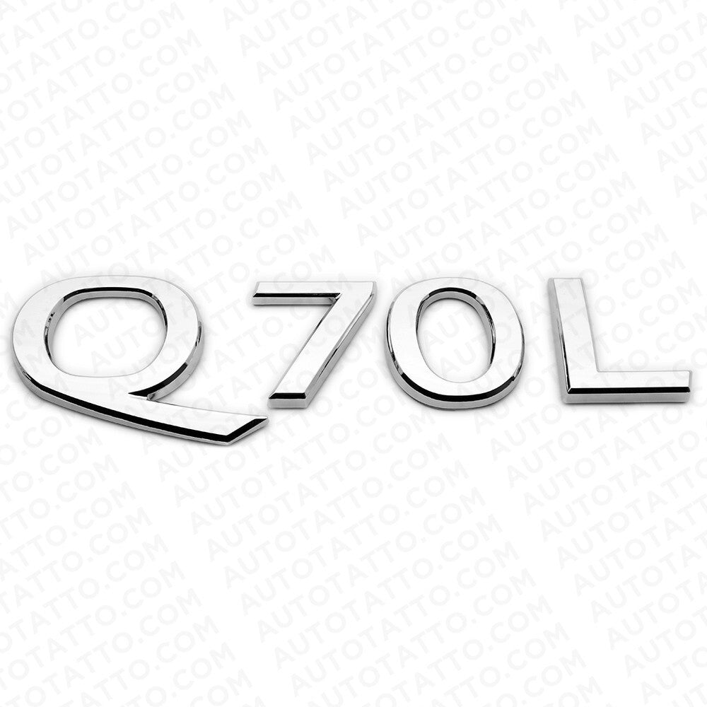 For Infiniti Q70L Rear Trunk Letter Badge Emblem Nameplate Sport Silver Chrome