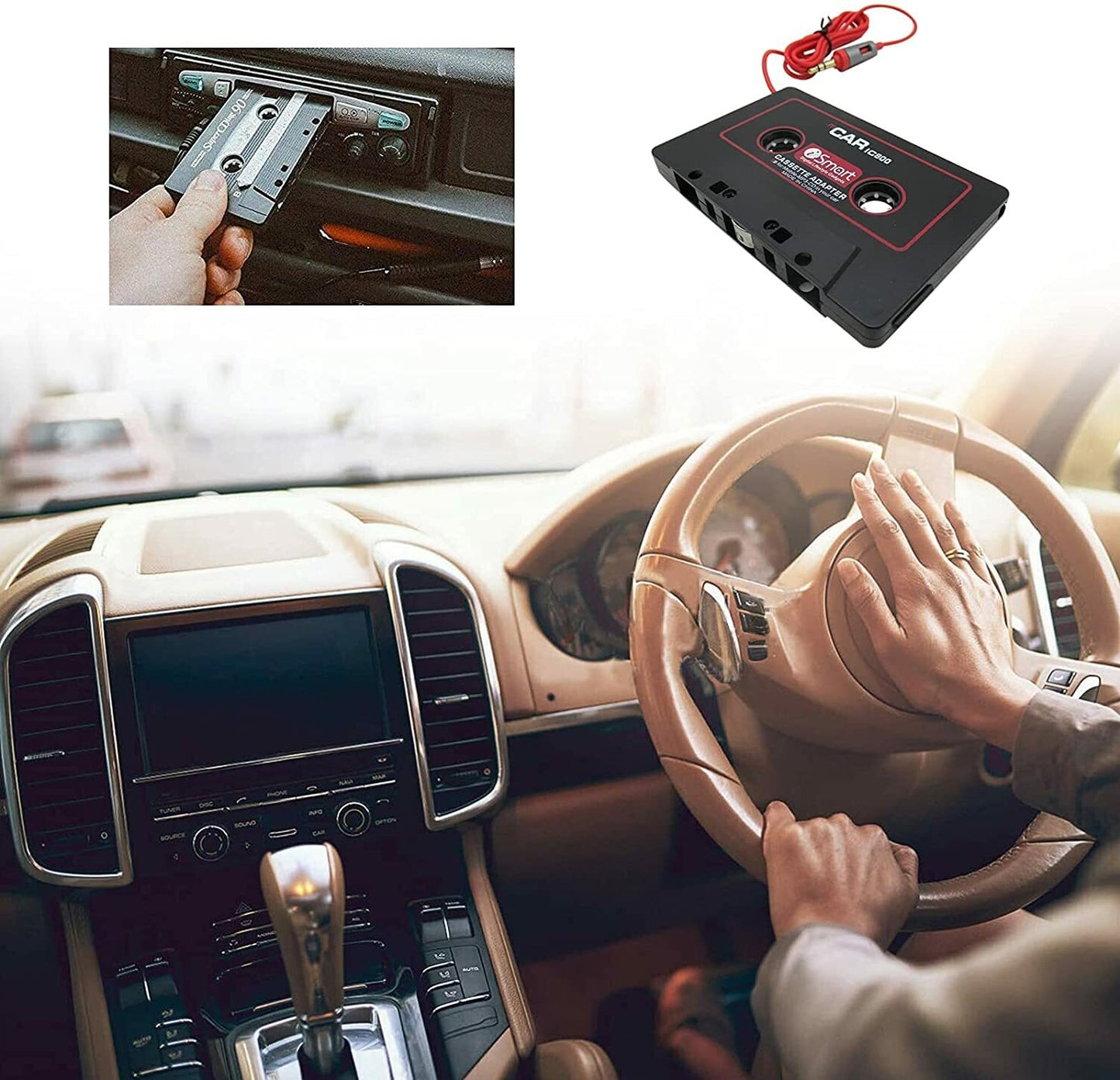 3.5mm Jack Car AUX Cassette Tape Adapter Audio MP3 CD Phone Radio Converter