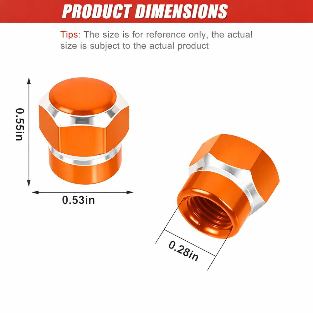 4pcs Universal Car Tire Wheel Valve Stem Caps Hex Design Dust Cover Accessories