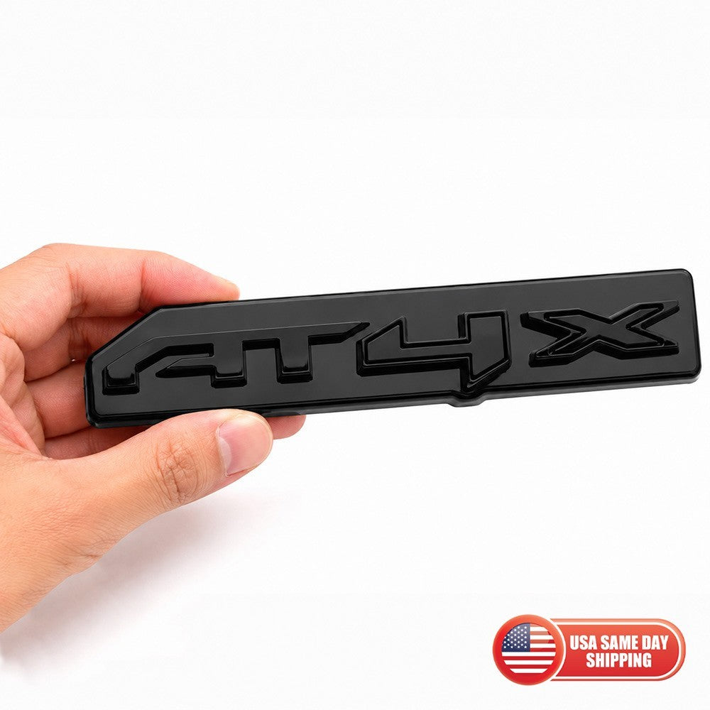 Front Grille Emblem 3D Badge Nameplate Fit 2024-2025 AT4X GMC Sierra Blackout