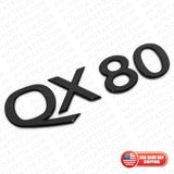 For Infiniti QX80 Rear Liftgate Logo Letter Badge Emblem Nameplate Gloss Black