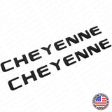 2x For Chevy Cheyenne Fender / Tailgate Badge Logo Emblem Truck OEM Black Sport