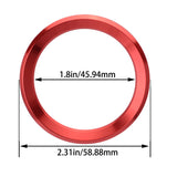Red Steering Wheel Logo Emblem Ring Cover For BMW 1 3 4 5 7 Series X1 X3 X5 X6