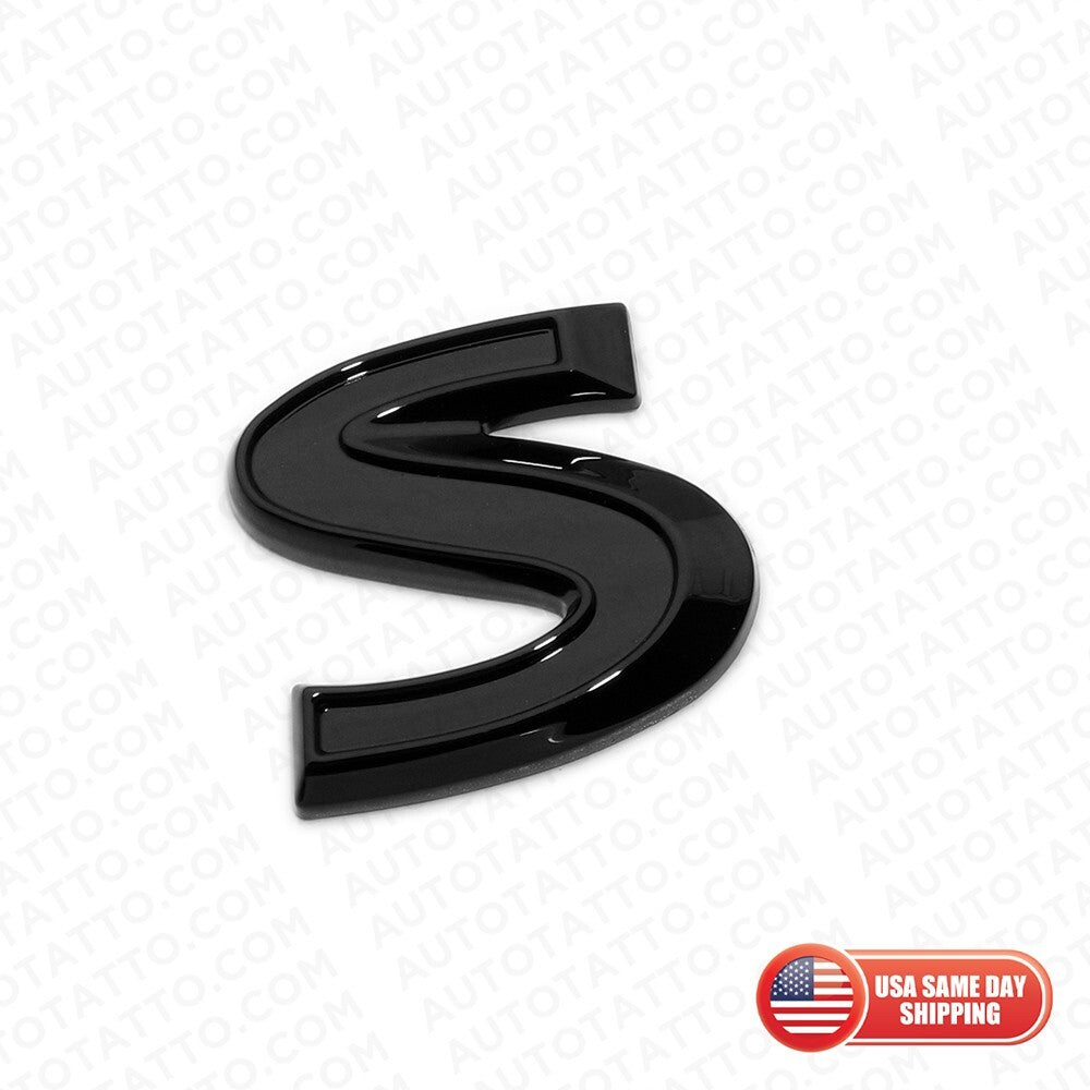 For Infiniti S Side Fender Left or Right Badge Emblem Nameplate Gloss Blackout